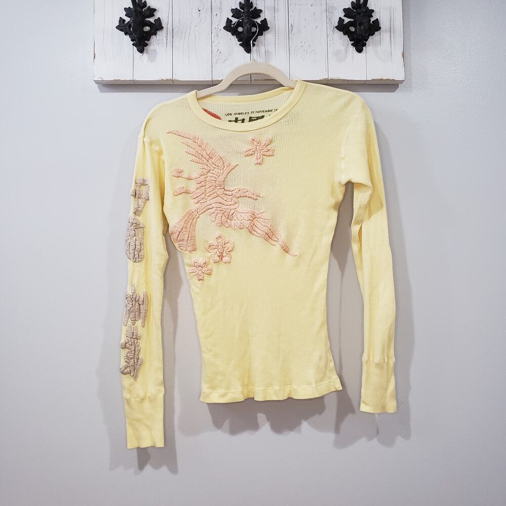 The Great China Wall Y2K Embroidered Ribbed Fairy Grunge Thermal